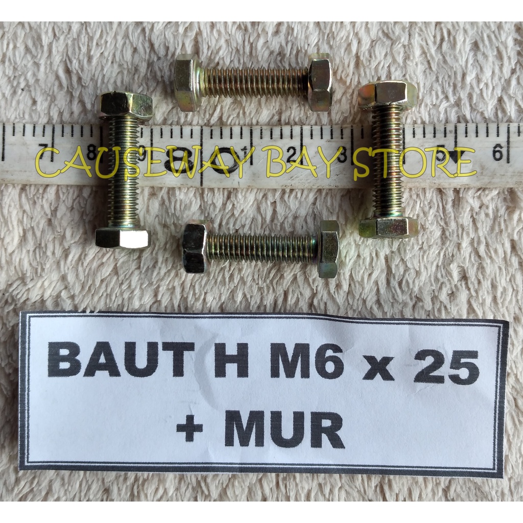 BAUT H M6 x 25 + MUR