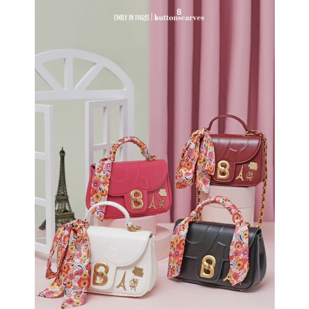 Alma Flap Bag x Emily in Paris Buttonscarves