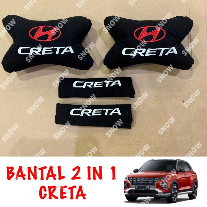 Bantal Mobil 2 in 1 Hyundai Creta Headrest Car Seat