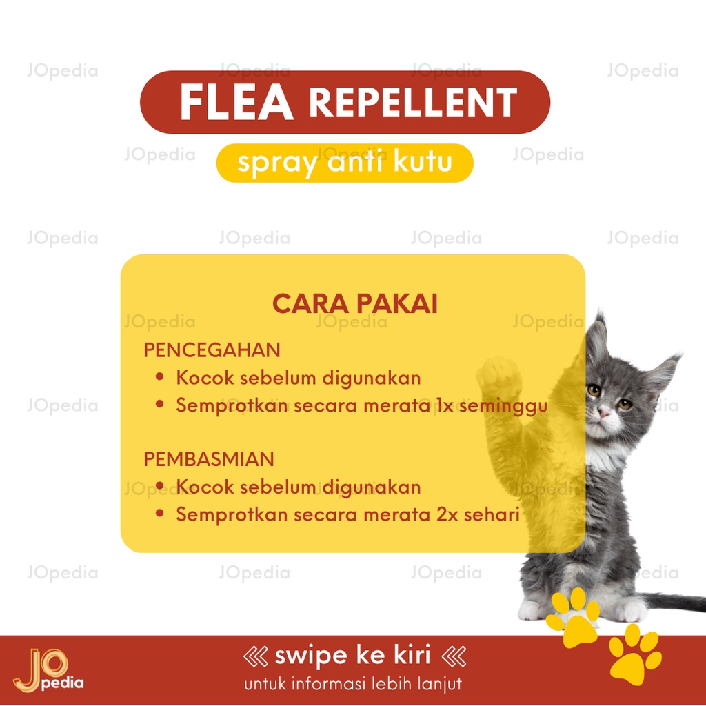 FLEA REPELLENT SPRAY Anti Kutu Obat Kucing Anjing Flea Tick Remover