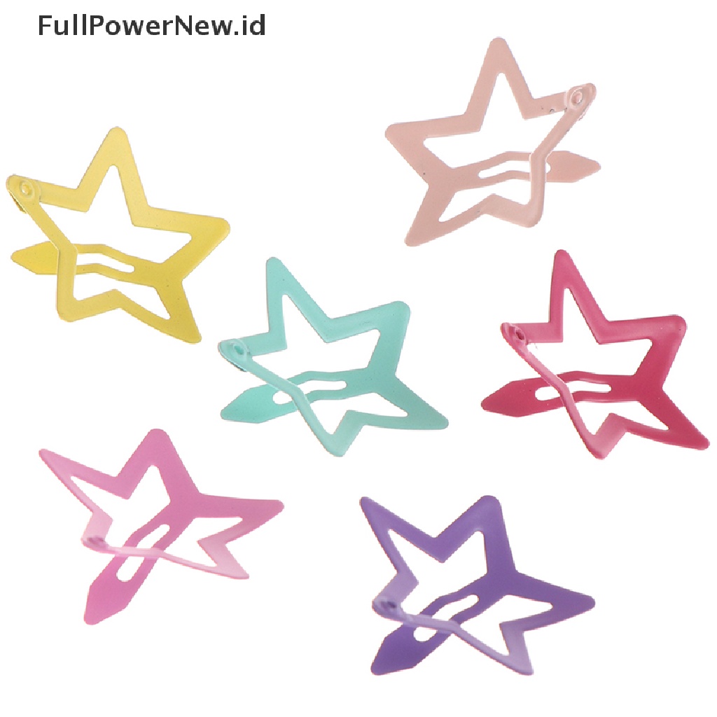 Power 6Pcs Bentuk Bintang Logam Anak Snap Jepit Rambut Jepit Gadis Rambut Lucu  Id
