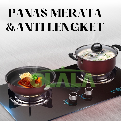 PANCI SET COOKWARE 4IN1 PANCI SERBAGUNA /PENGGORENGAN ANTI LENGKET OLL-99706