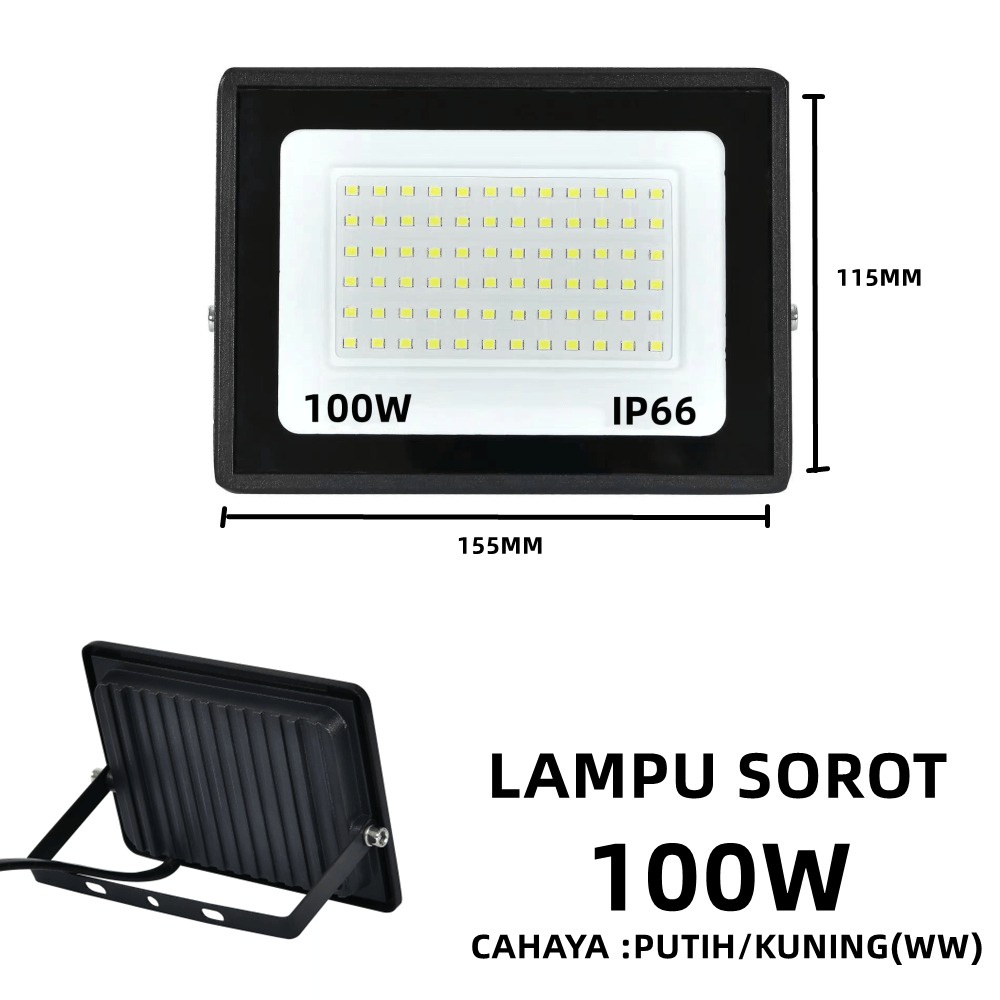 Lampu Sorot LED Murni 10W 20W 30w 50w 100w 150w 200w 300w 400w  Outdoor Tembak 10watt 20watt 30watt 50watt 100watt 150watt 200watt ip66 FLOODLIGHT Flood Light