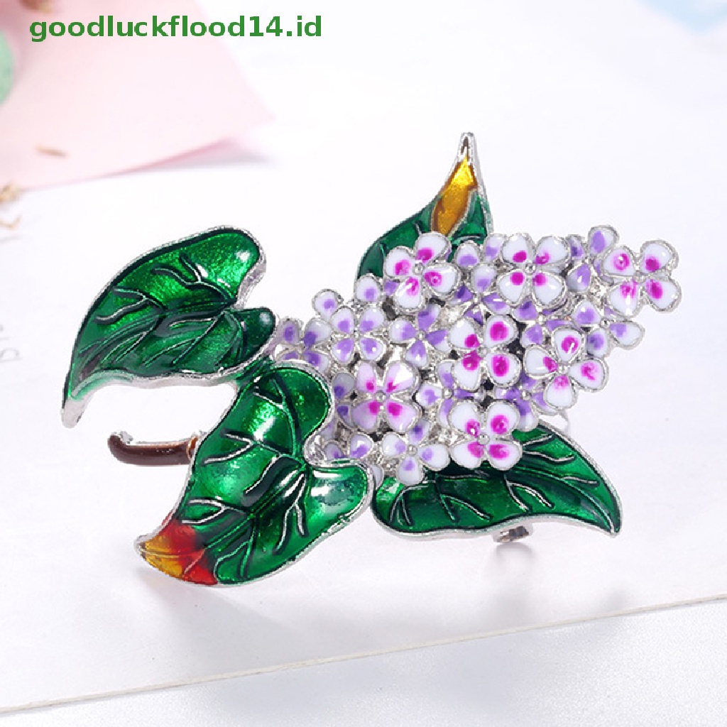 [GOOGFOUR] Enamel Lilac Bunga Bros Kecantikan Musim Semi Cengkeh Bunga Pesta Kantor Bros Pin [TOP]