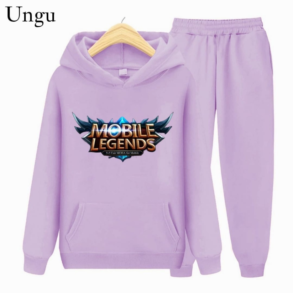 Hzl_outfit Setelan Hoodie Sweater Anak Logo Mobile Legend/Hoodie Setelan Anak