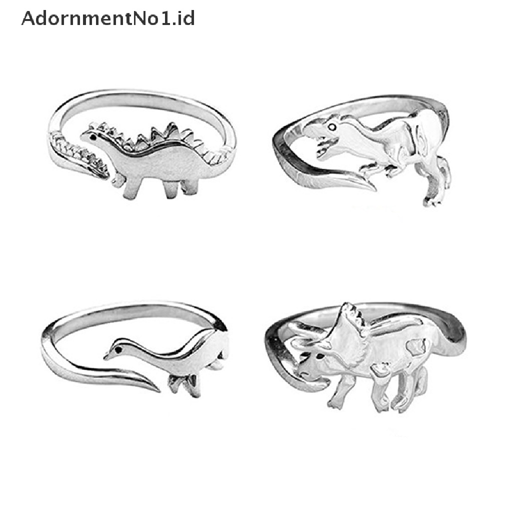 [AdornmentNo1] Cincin Dinosaurus Untuk Wanita Brontosaurus Stegosaurus Cincin Dinosaurus Cincin Dapat Disesuaikan Hadiah [ID]