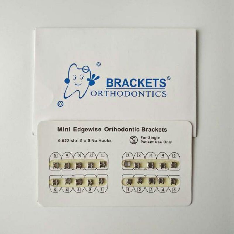 Bracket Behel Gigi/ Bracket Orthodontics / Mini Edgewise Orthodontic Brackets / Bracket Amplop Biru