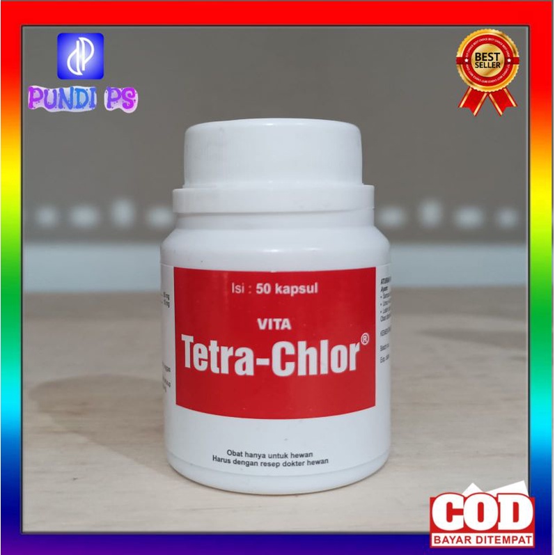 Medion Vita TETRA CHLOR 50 kapsul 10kapsul Obat Ayam CRD Snot Pilek Ngorok tablet antibiotik