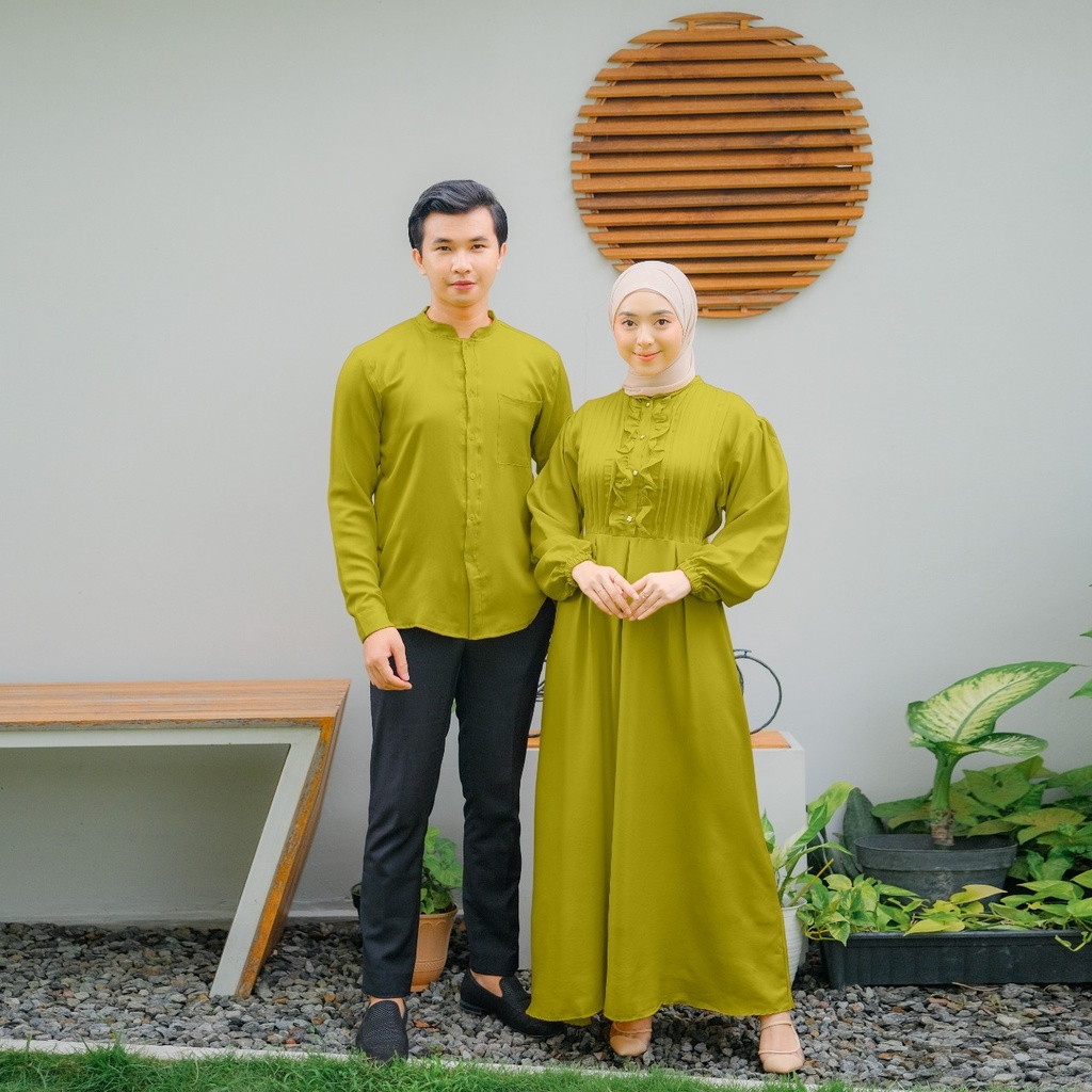 Jual Baju Couple Lebaran 2023 Sarimbit Polos Ziya Muslim Shakila