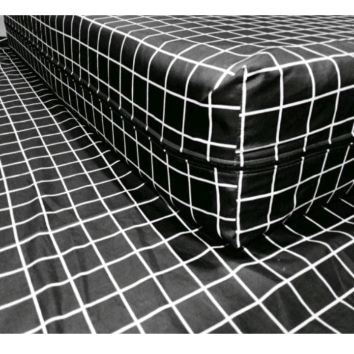 Sarung Kasur Busa Resleting/ Sprei Resleting Bahan Poly Micro/ Katun Lokal Ukuran 180x200x20- 70x200