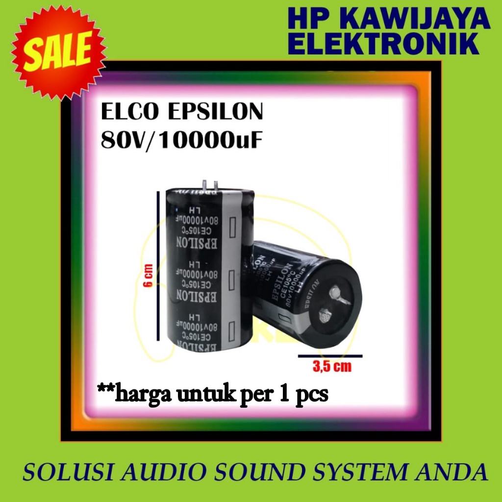 ELCO EPSILON 10000UF 80V elcho epsilon 10000 mikro 80 volt