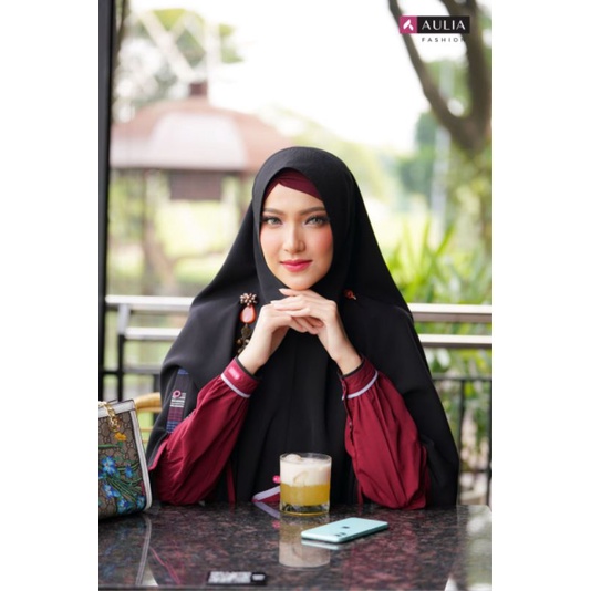 Anyelir Maroon Black by Aulia Fashion