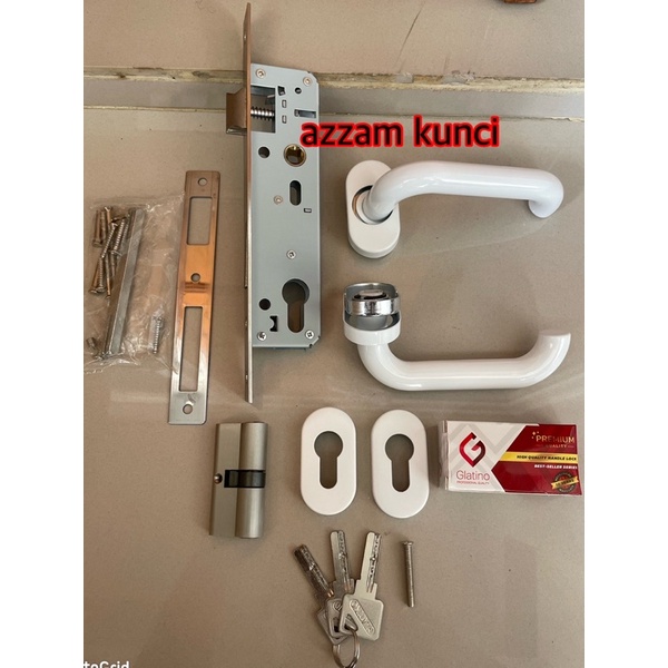 Handle pisah stanlis,handle hotel,perlngkpn pintu kunci pintu alumunium 30 set tinggal pasang