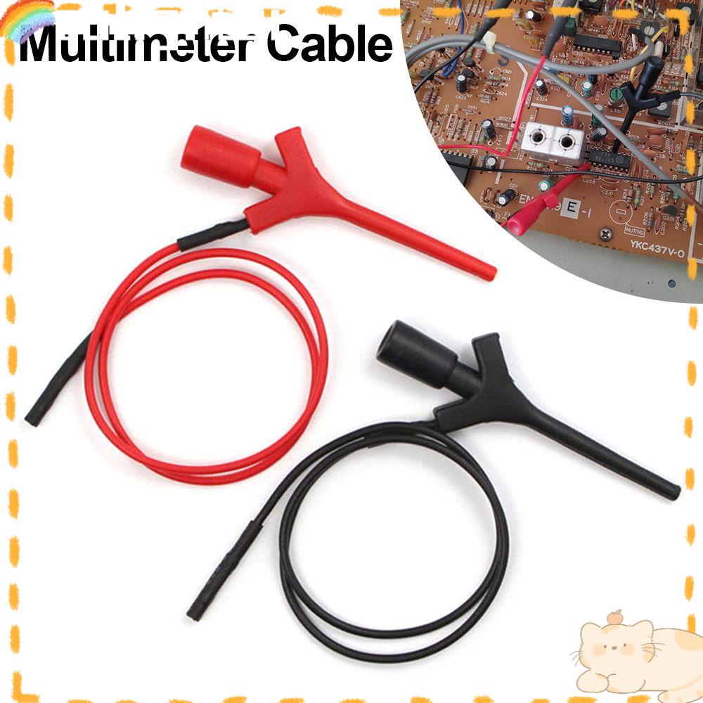 Solighter Multimeter Kabel Test Klip Miniatur Quick Multimeter Test Hook Perbaikan Garis Tukang Listrik Probe