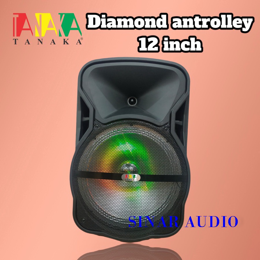 PROMO SPEAKER PORTABLE TANAKA DIAMOND ANTROLLEY 12 INCH BLUETOOTH - T 8008 8 INCH
