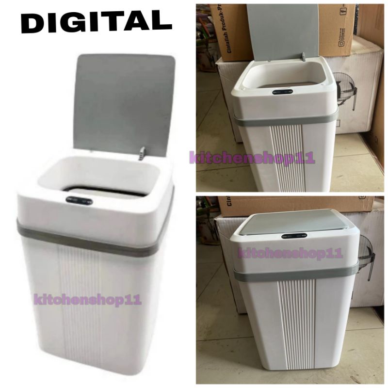 dustbin digital 5 liter / tempat sampah plastik otomatis infrared automatic sensor 5liter