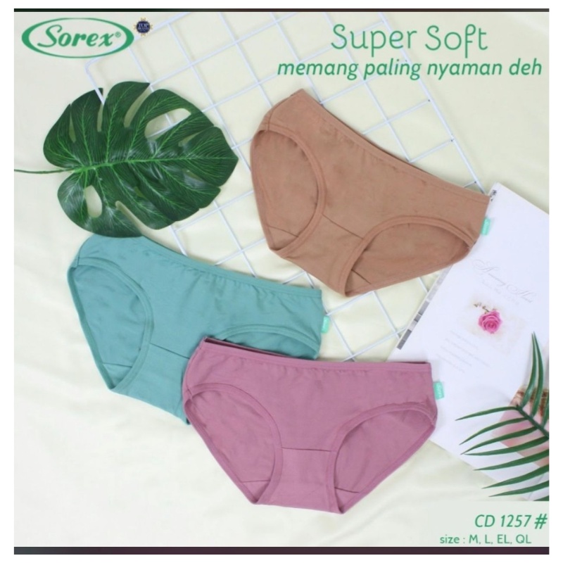 Sorex CD Basic Mini Wanita Super Soft CD 1257 Celana Dalam Wanita Polos Cutting Mini CD Wanita