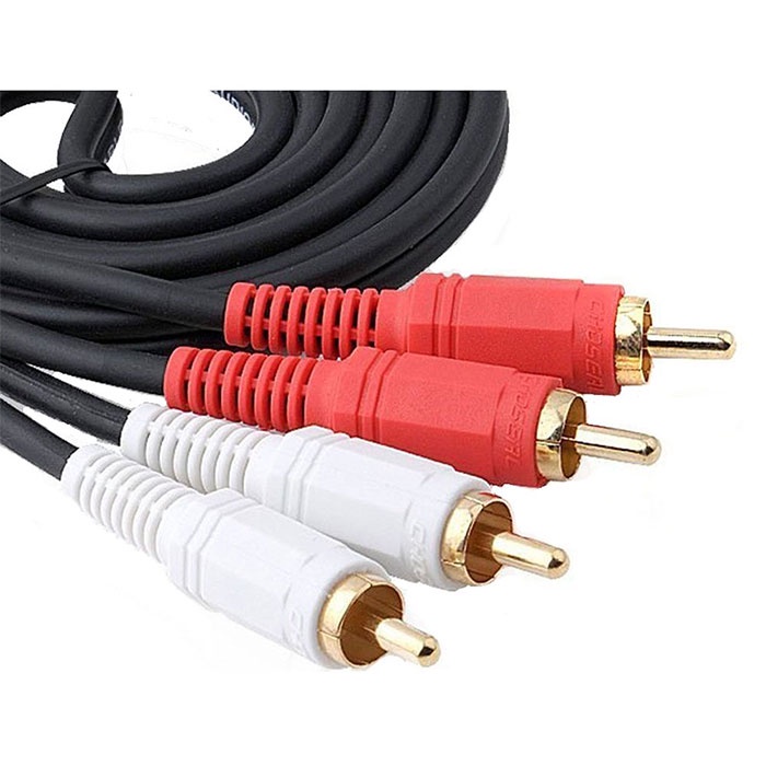 Kabel Audio 2 RCA ke 2 RCA Panjang Kabel 3 meter