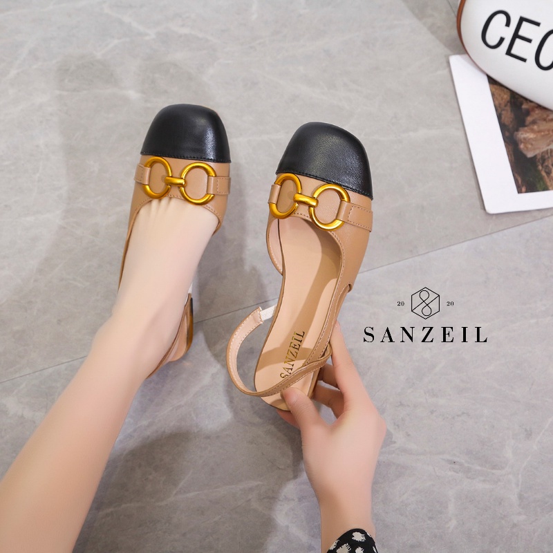 COD BAYAR DITEMPAT &gt;&gt;&gt; 0125 Sepatu Tali Wanita Ballerina Simple Sling Back Flat Shoes