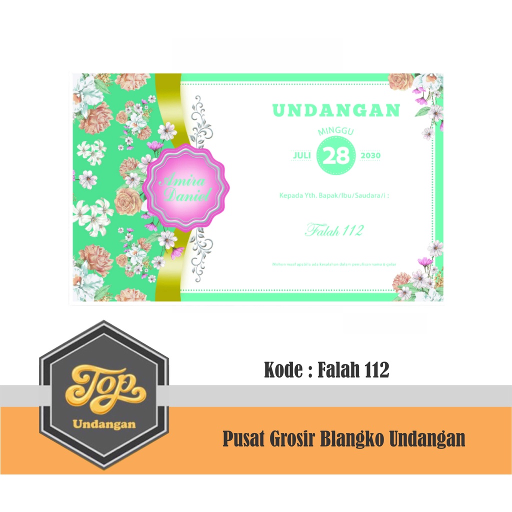 Blangko Undangan Pernikahan Falah 112 Harga Murah