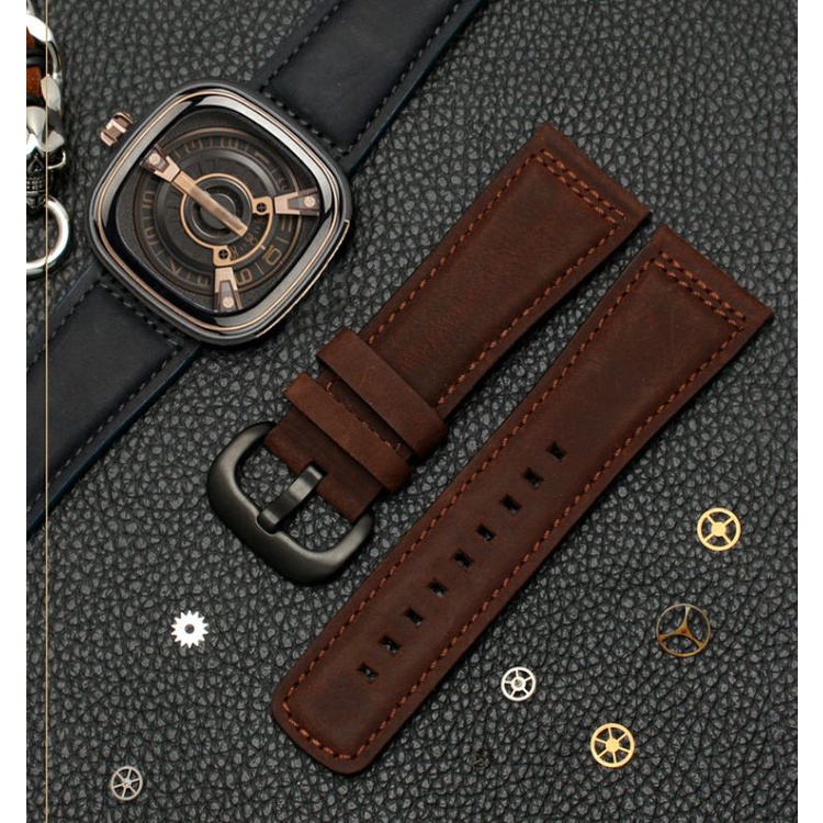 Tali strap jam tangan sevenfriday kwalitas bagus kulit asli 28MM 28 MM silahkan order