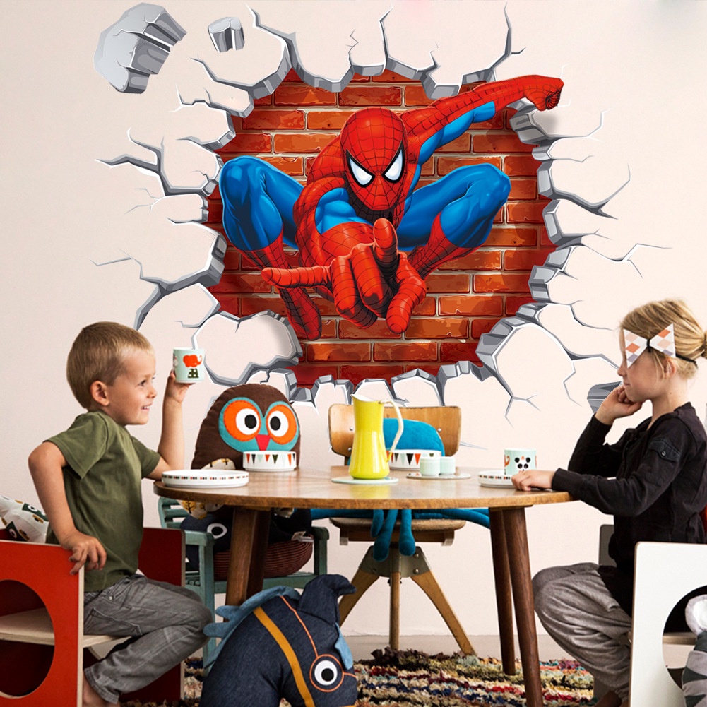 ❤ IJN ❤ WALL STICKER KARTUN SPIDERMAN MCQUEEN AVENGER ONE PIACE BATMAN STIKER DINDING