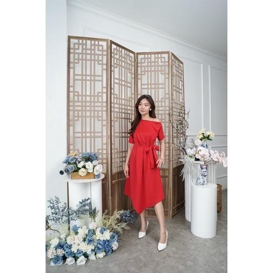 Cottonbells Casual Dress Wanita Imlek Cny Special 2023 Callista Plaid Original