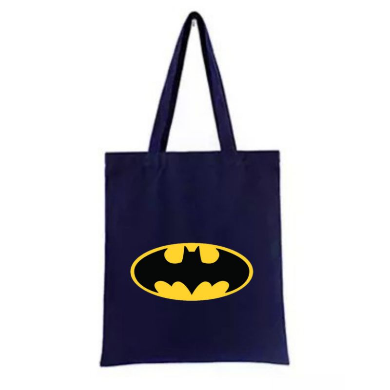 TOTE BATMAN - TOTE BAG WANITA PAKAI RESLETING /TOTEBAG WANITA /TOTE BAG KANVAS TERMURAH /TAS RESLETING KANVAS /TAS SELEMPANG PRIA WANITA