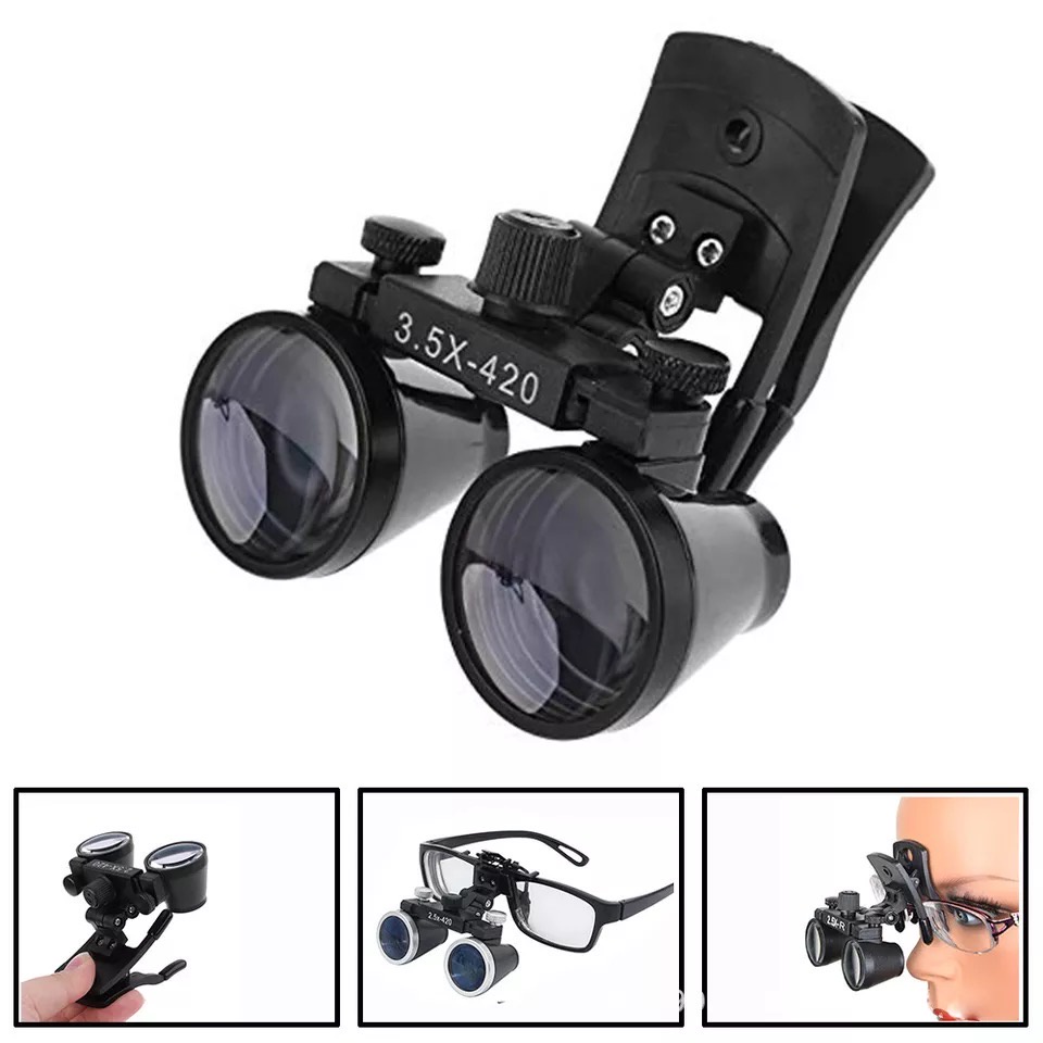 dental loupe 3,5x 3.5x dental clip on loupes medical surgical kacamata pembesar dokter gigi kaca mata