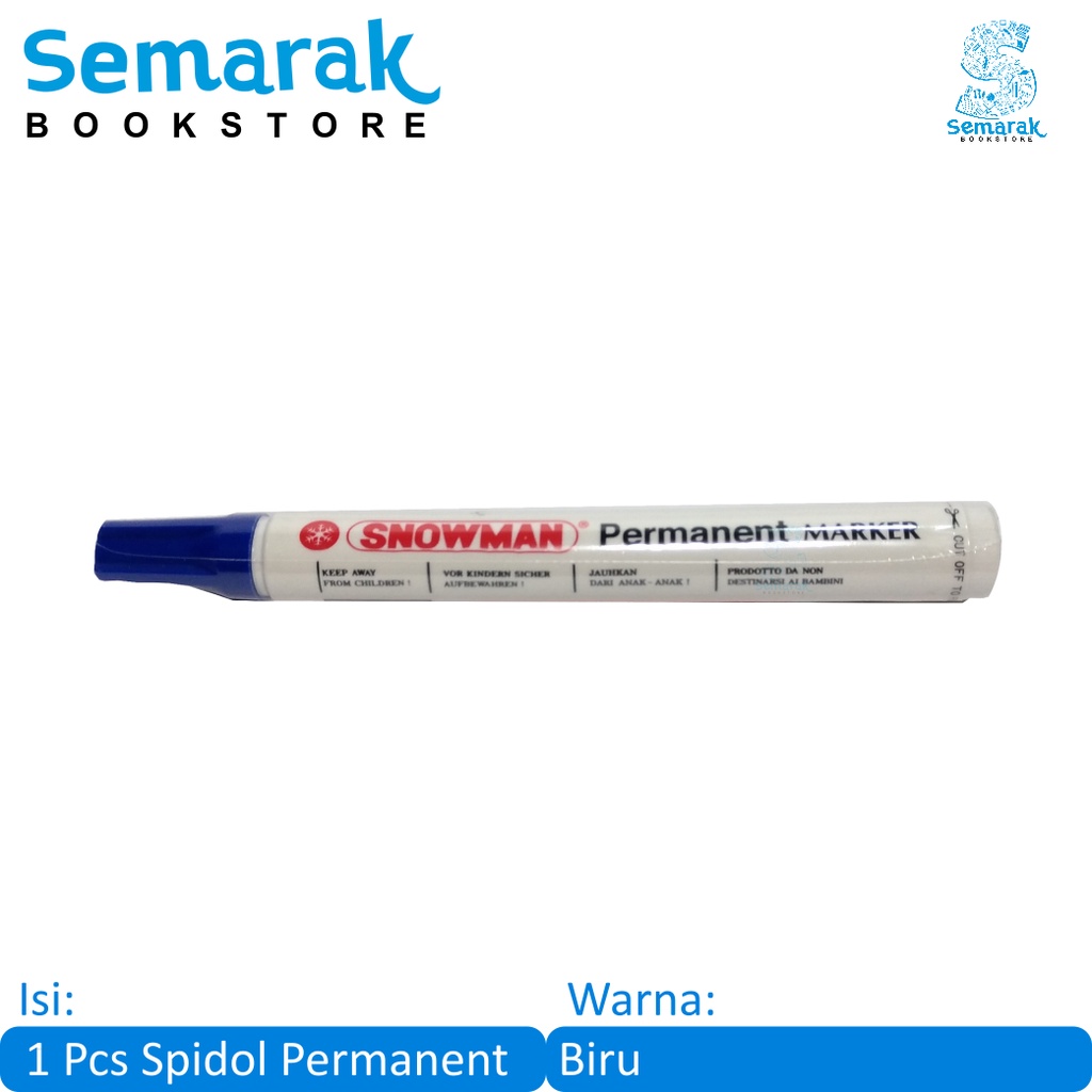 

Snowman Permanent Marker Spidol Tidak Dapat Dihapus - Biru
