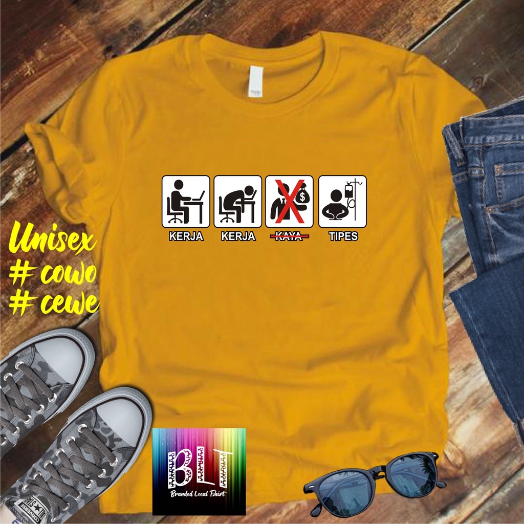 Cod Diskon Promo Gratis Ongkir/Kaos DTF KERJA TIPES/Kaos Terlaris Kualitas Terjamin Kaos Pria Distro /Kaos Murah Kaos katun/Pakaian Pria  Pakaian Wanita Kaos Viral/Best Seller