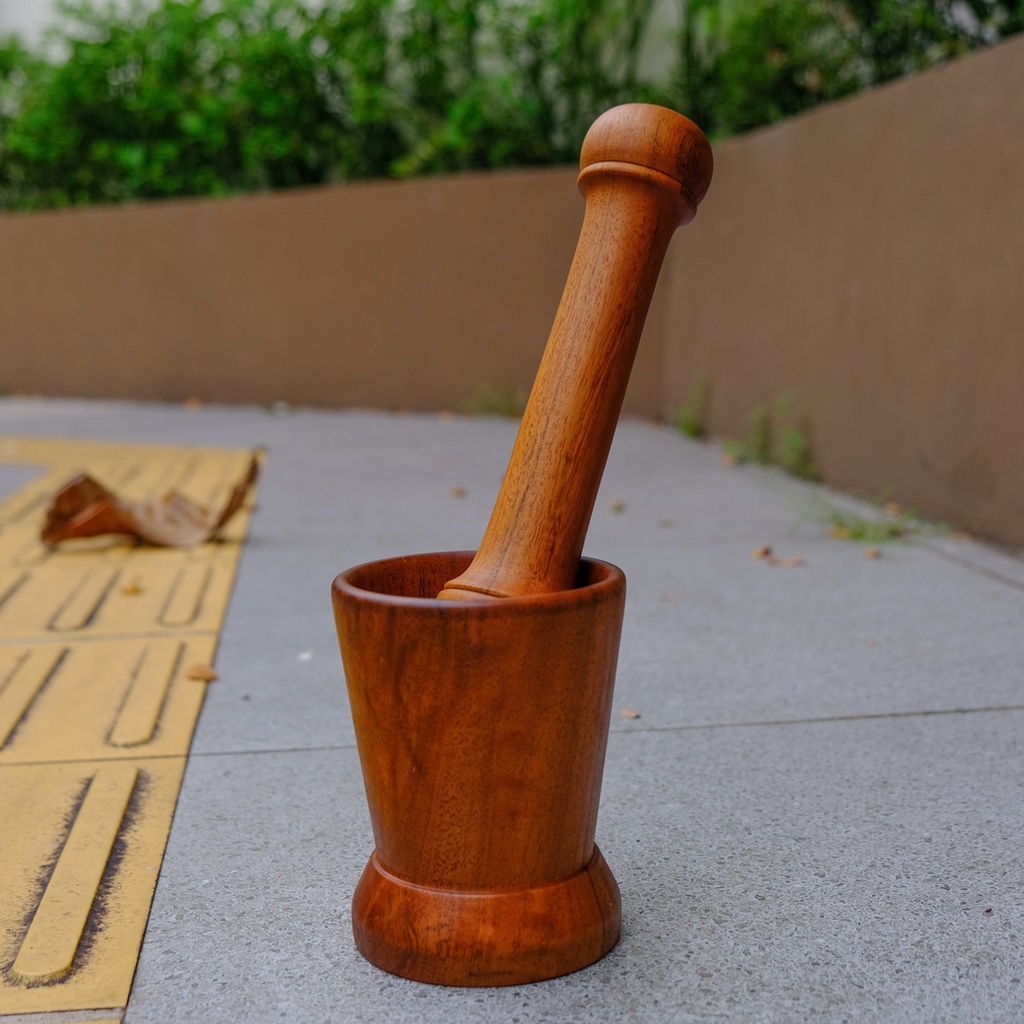 Set Lumpang Kayu Mini