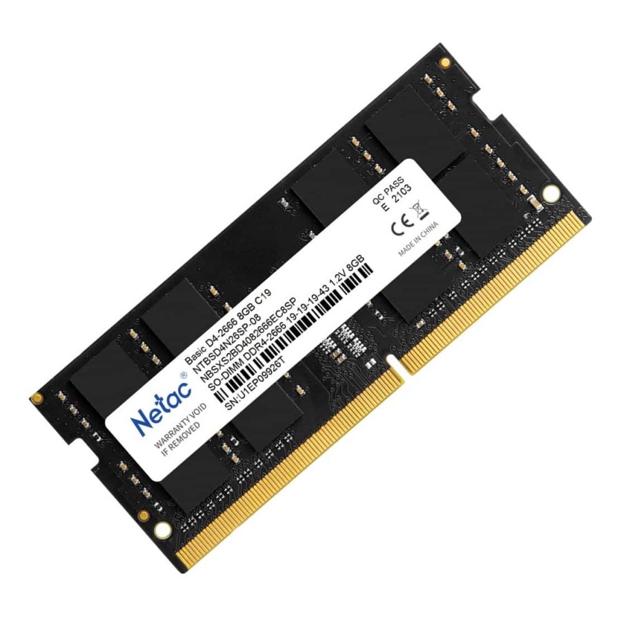RAM NETAC Basic SODIMM 4GB DDR4 2666Mhz Laptop Garansi Resmi