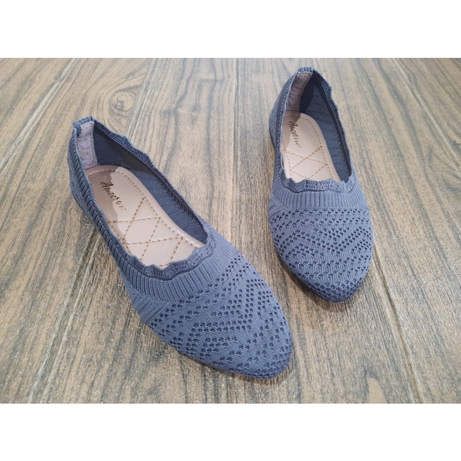 SEPATU BALET WANITA RAJUT IMPORT/FLATSHOES TERBARU BERKUALITAS/SEPATU SOL KARET/SEPATU TERBARU(COD-SALLSA_SICI_COLLECTION)