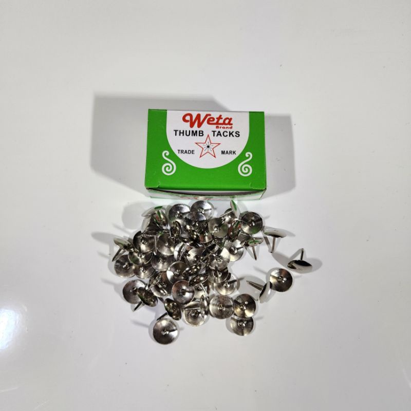 Paku Pines Merk Weta Isi 50pcs / Push Pin Warna Warni Merk Xing Li