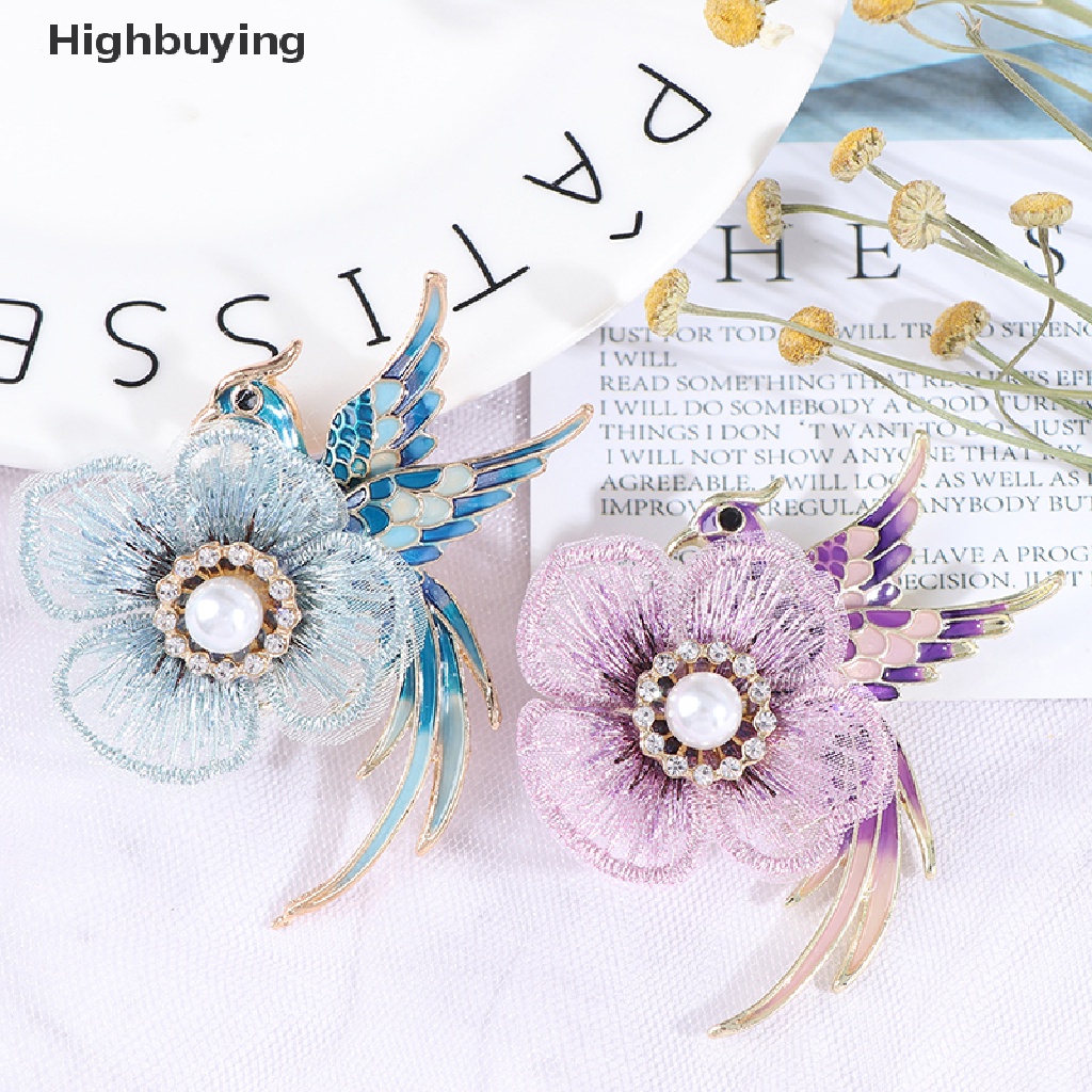 Hbid 1Pc Bros Berlian Imitasi Untuk Wanita Enamel Burung Pin Merak Fashion Bros Hadiah Glory