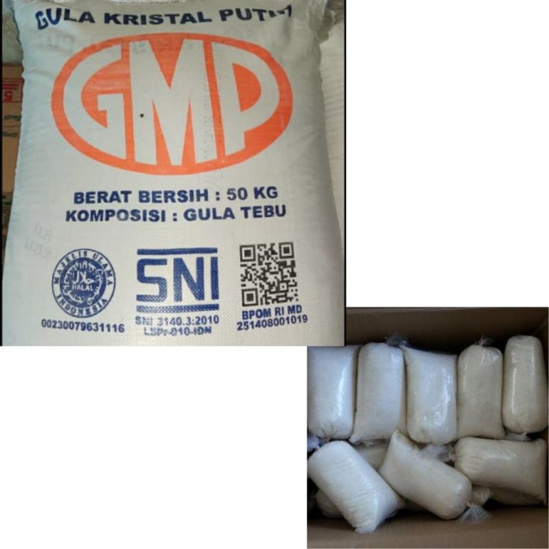 GMP Gula Pasir 50 kg / bal via JNE/cargo
