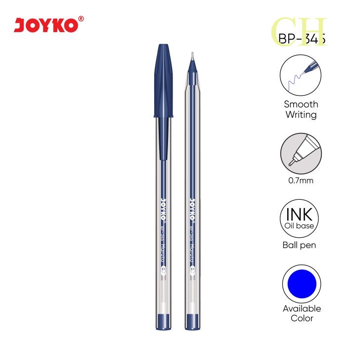 

Ball Pen Pulpen Pena Joyko BP-345 Haruto 0.7 mm - Blue