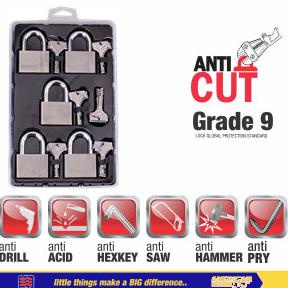 Gembok American Secure Master Key 50mm Gen 4 isi 5 Pcs S931350MK5