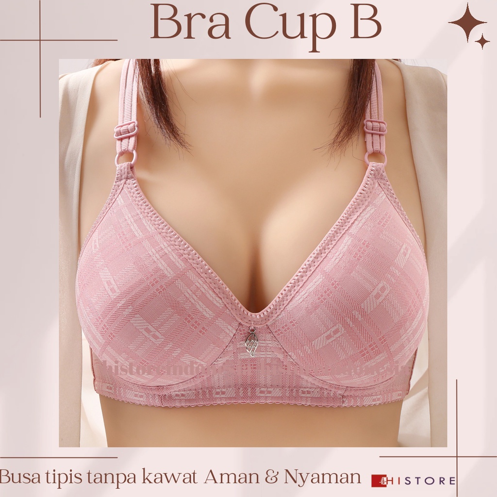 [HI] Bra BH FASHION Wanita CUP 3/4B Bra wanita Premium BH Busa Tipis Tanpa Kawat Sangat Nyaman S100