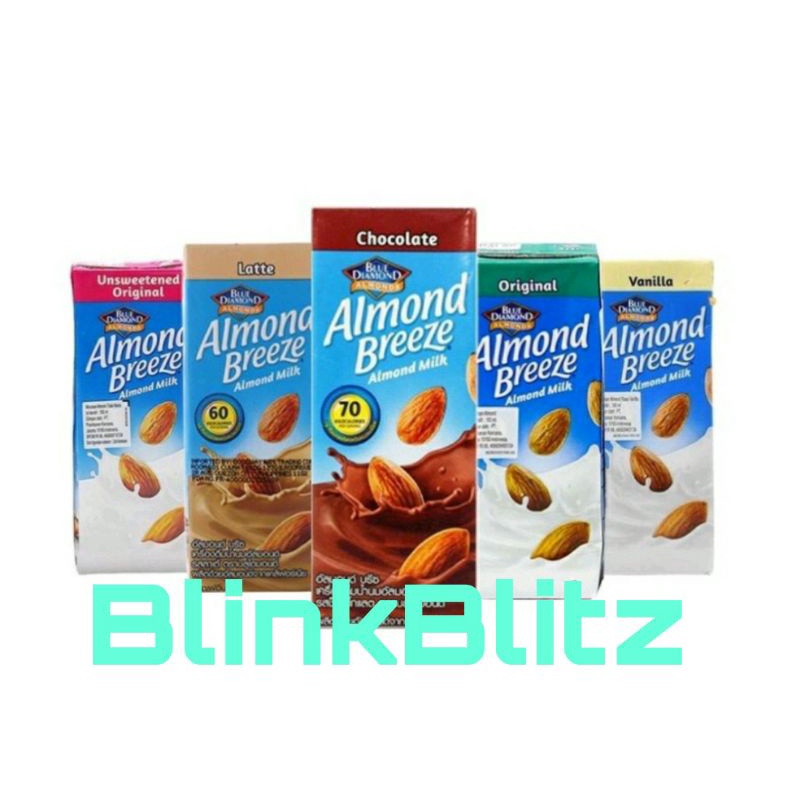 Almond Breeze Susu Blue Diamond 180 ml All Varian Original Latte Chocolate Unsweetened