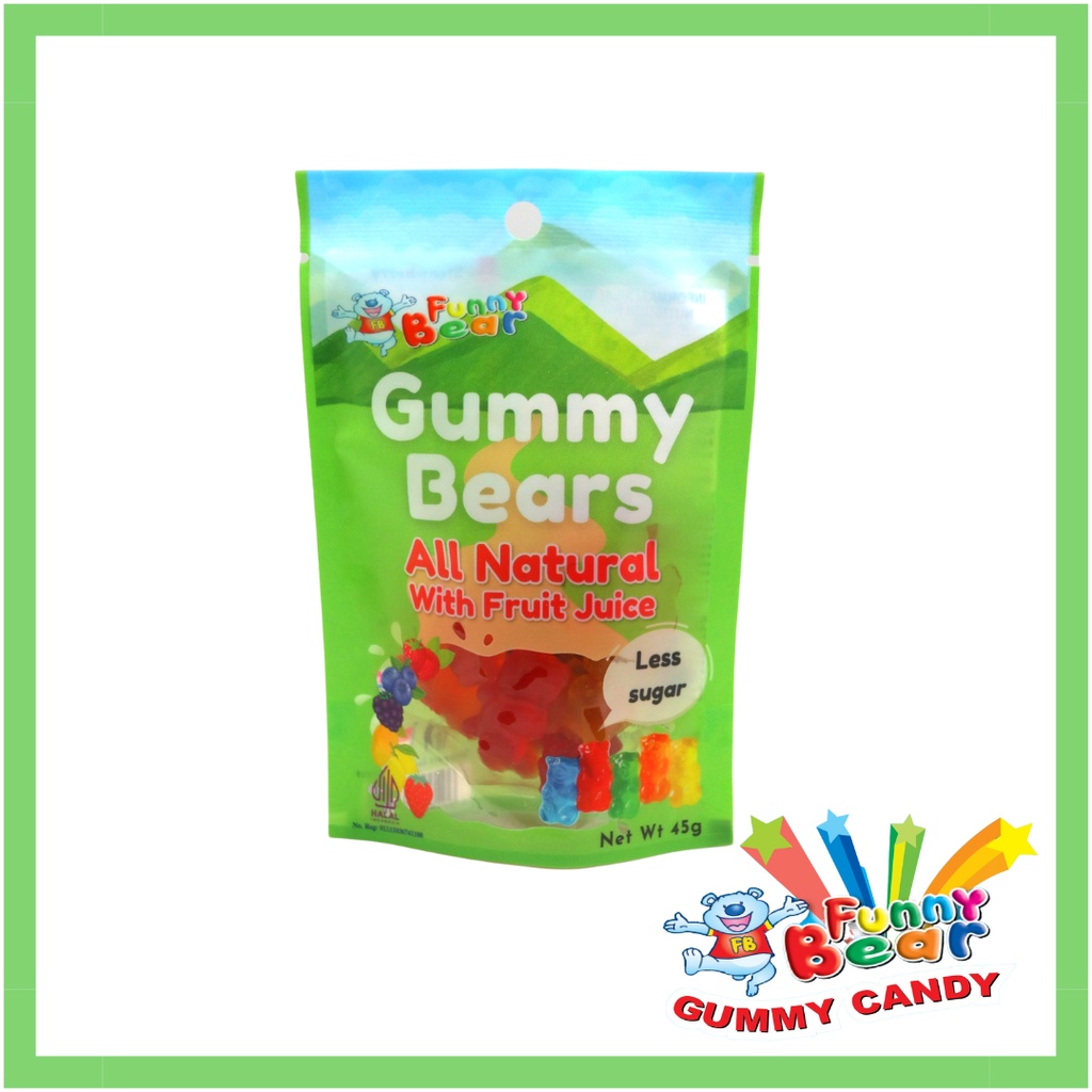 

Funny Bear All Natural Less Sugar Gummy Candy