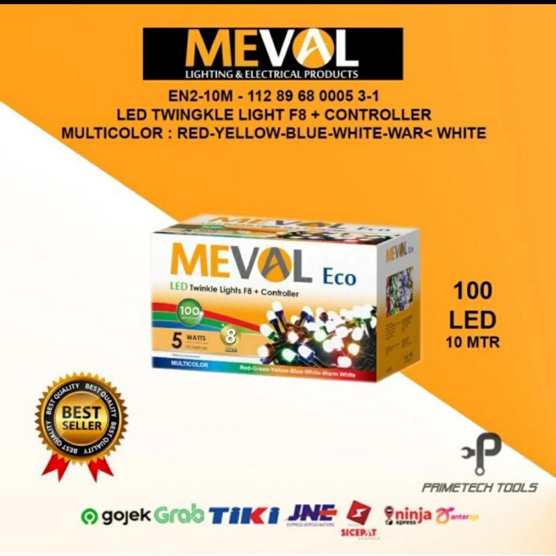 Lampu natal 100led MEVAL 10 meter