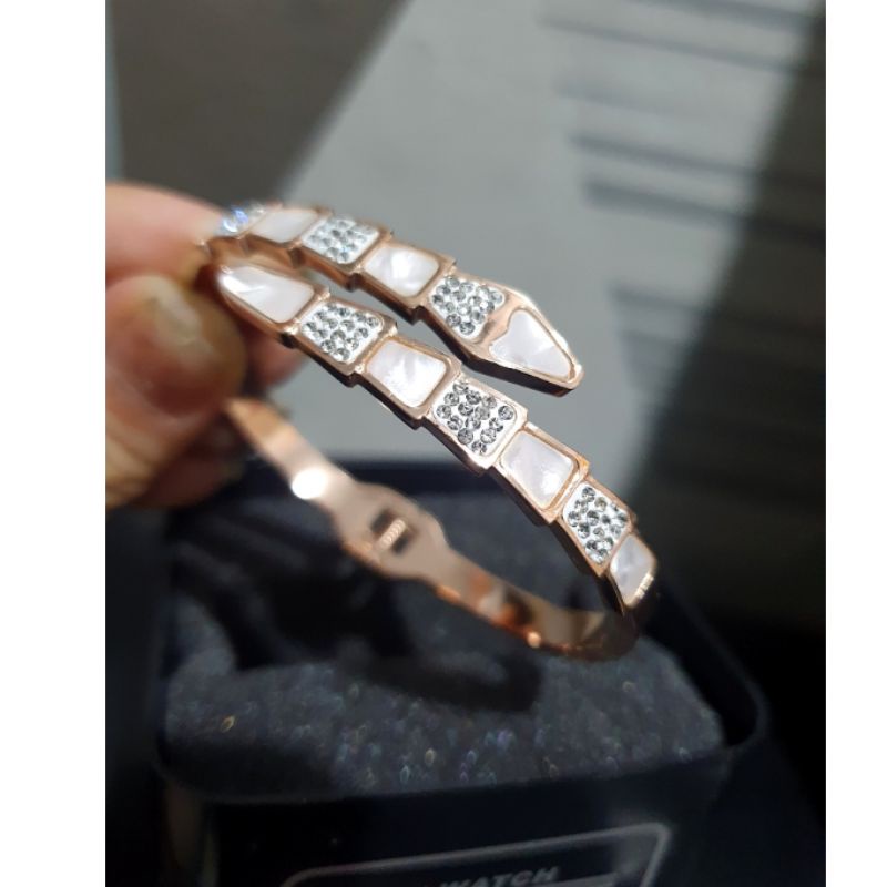 Gelang Titanium Asli Rosegold Premium quality anti karat anti alergi Stainless steel Gt5