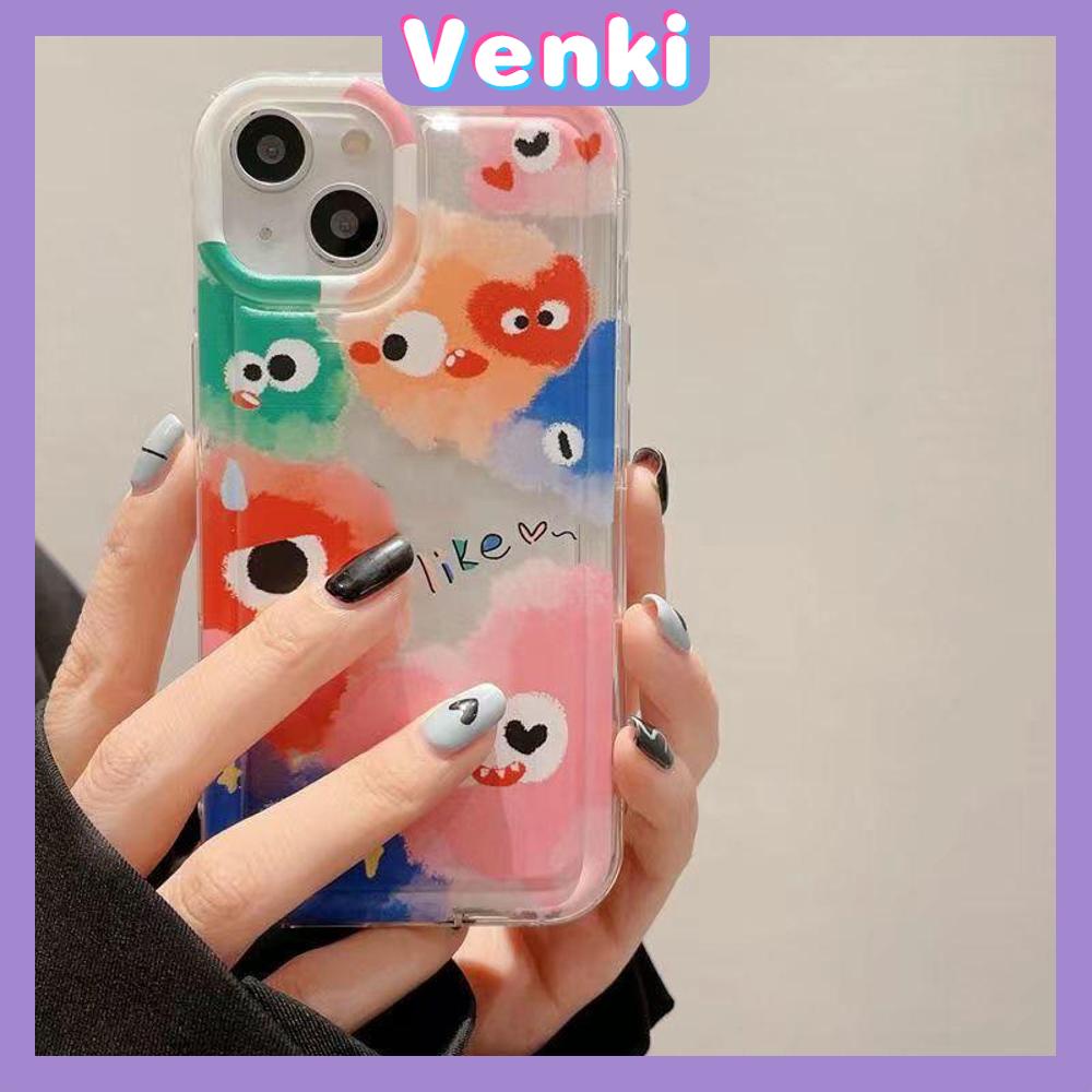 Case For iPhone 14 Pro Max TPU Soft Jelly Airbag Clear Case Cute Colorful Monsters Camera Protection Shockproof For iPhone 14 13 12 11 Plus Pro Max 7 Plus X XR