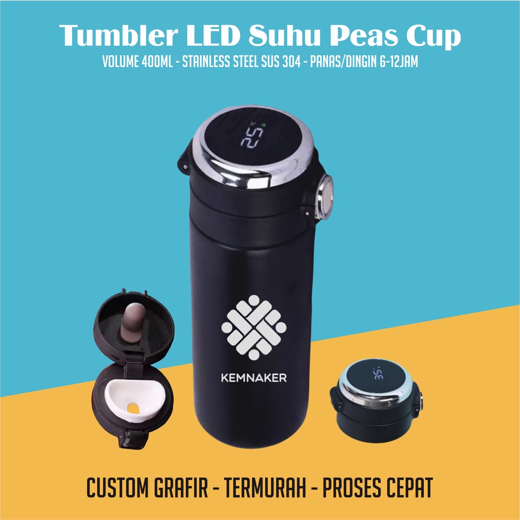 Tumbler Peas Cup, Tumbler Peas Cup LED Suhu, Tumbler Led Suhu Custom, Tumbler Led Custom, Thumbler Led Suhu Custom, Thumbler Led Custom, Tambler Led Suhu Custom, Tambler Led Custom, Tumbler Custom, Thumbler Custom, Tambler Custom, Tumbler, Thumblr PL-02