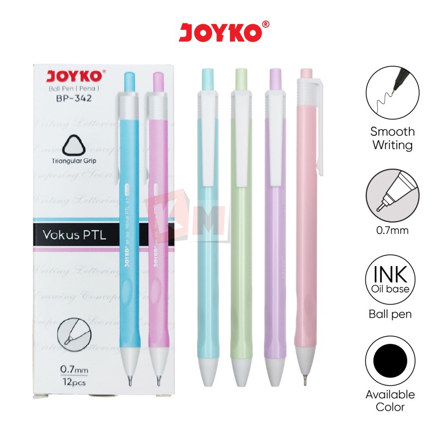 Ball Pen Pulpen Pena Joyko BP-342 Vokus 0.7 mm Hitam