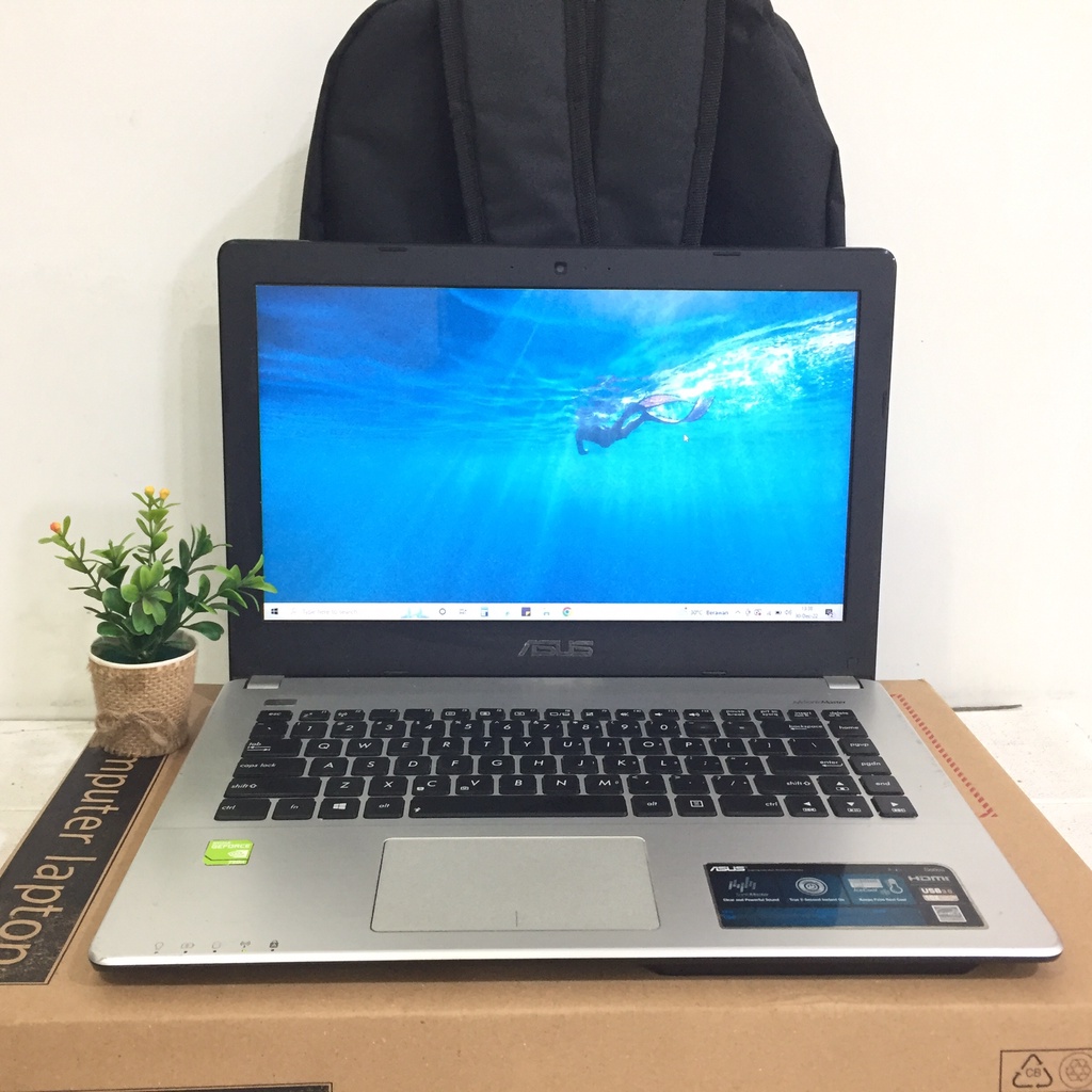 Laptop murah cuma 3 jutaan Asus A450L Core i5 RAM 4GB HDD 500GB 14" Bening Dual VGA Mulus Lancar