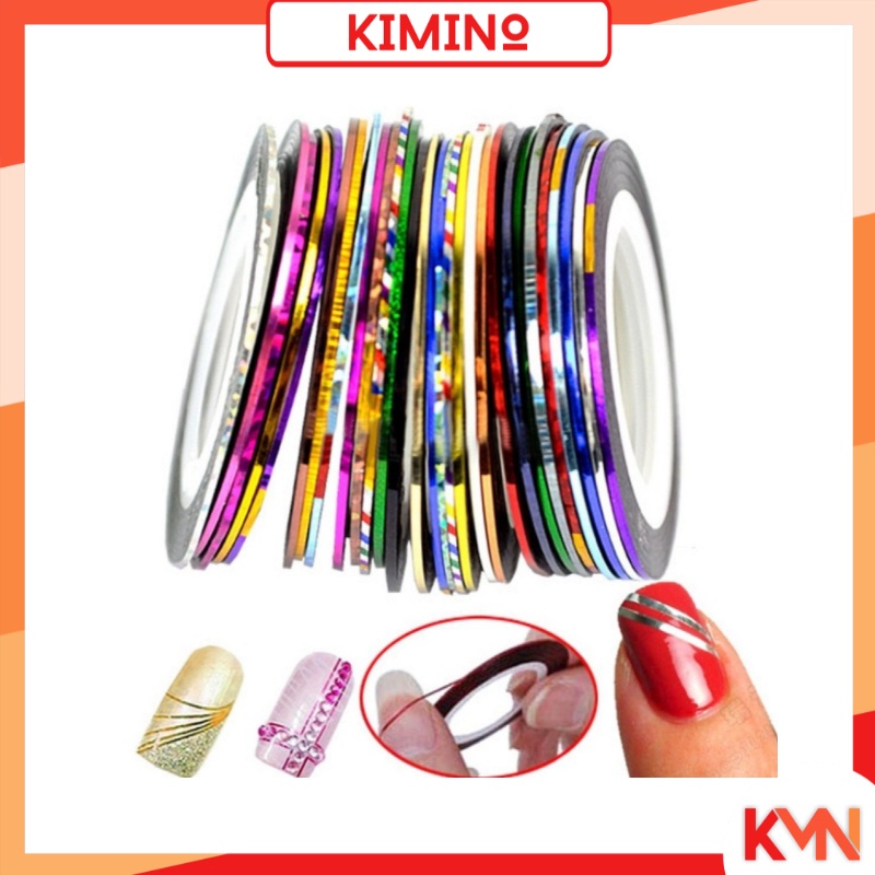 KMN Nail Art Stripping Tape Line Stiker Selotip Isolasi Kuku 1mm Pita Dekorasi Kuku DIY