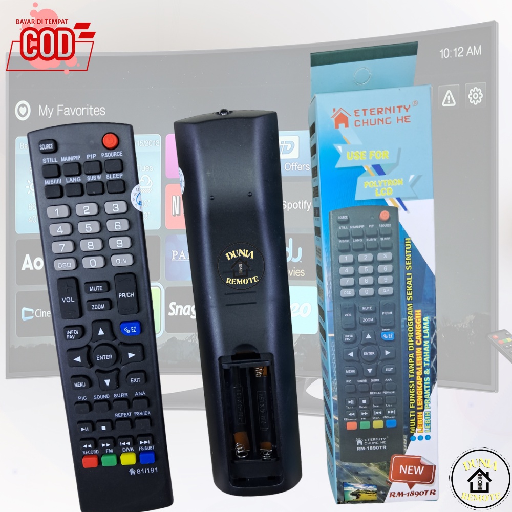 Remot Remote TV POLYTRON LCD/LED Cinemax Bazzoke XCEL 81 / 191 &amp; 1890